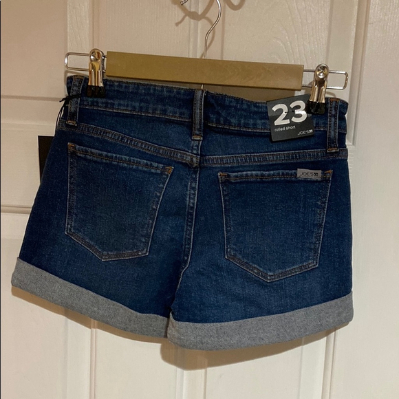 Joe's Jeans Blue Mid-Rise Jean Shorts - Picture 2 of 7